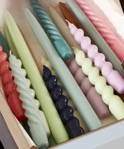 HAY Candle Twist 6 Pcs Grey Beige Citrus Peach