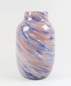 HAY Hand Blown Splash Vase – Light Pink & Blue – Large