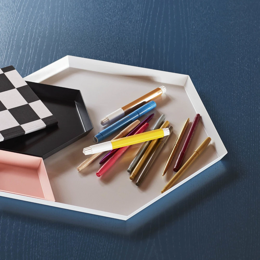 HAY Emerald Green Steel Kaleido S Tray 6 HAY Emerald Green Steel Kaleido S Tray